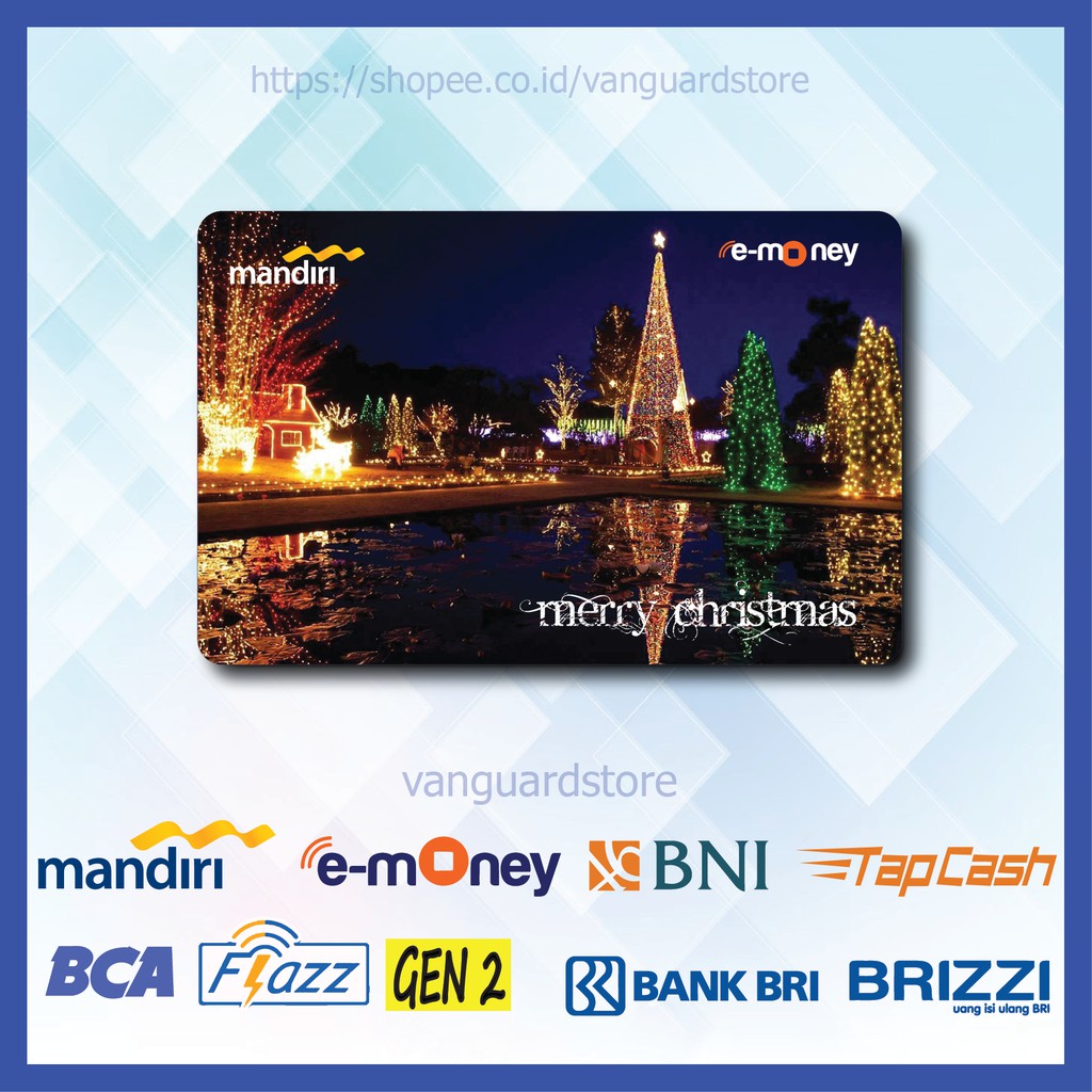 KARTU E MONEY E TOLL CHRISTMAS TREE KUMPULAN 40 EMONEY MANDIRI FLAZZ BCA BNI TAPCASH BRIZZI BRI