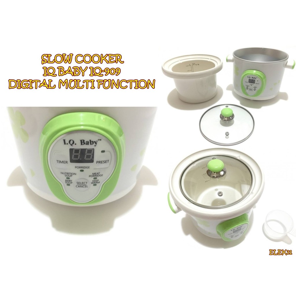 ELEK31 SLOW COOKER IQ BABY IQ-909 DIGITAL MULTI FUNCTION