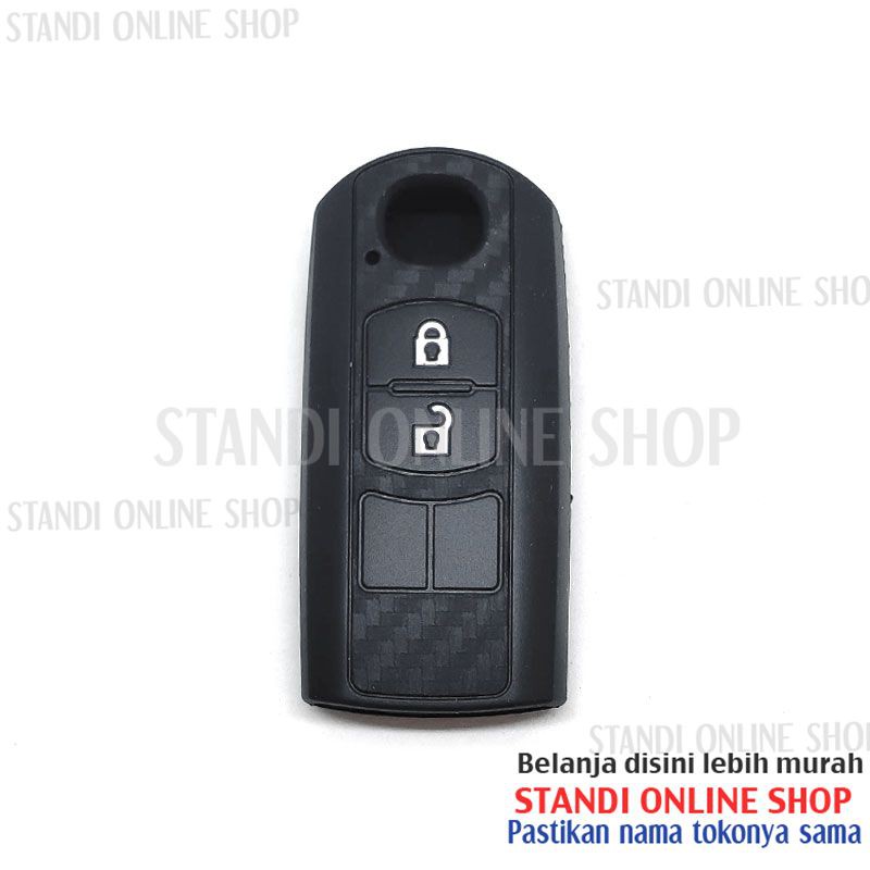 Kondom Kunci Silikon Carbon Remote Smartkey Mazda 2 Skyactive CX-5 CX-3 CX3 CX5