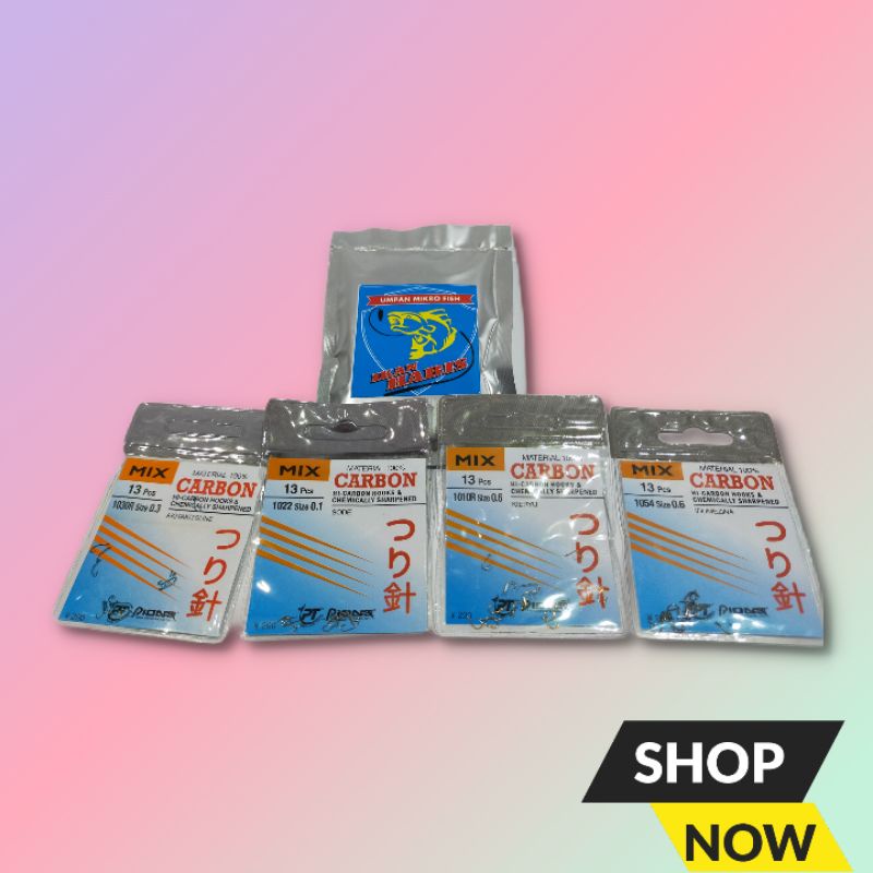 Kail Mix Carbon Micro Fishing Tanago Pancing(13pcs) Bonus Umpan