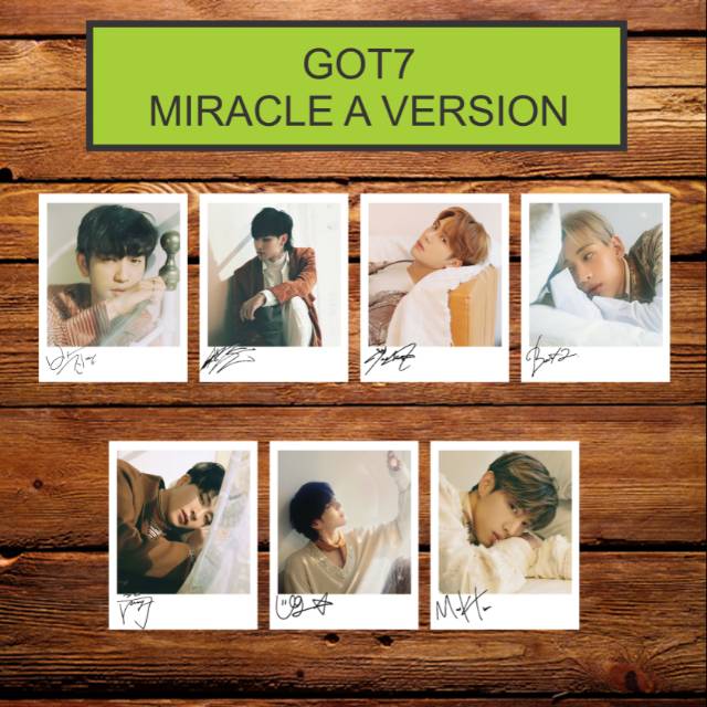 GOT7 SIGNED KPOP POLAROID MIRACLE