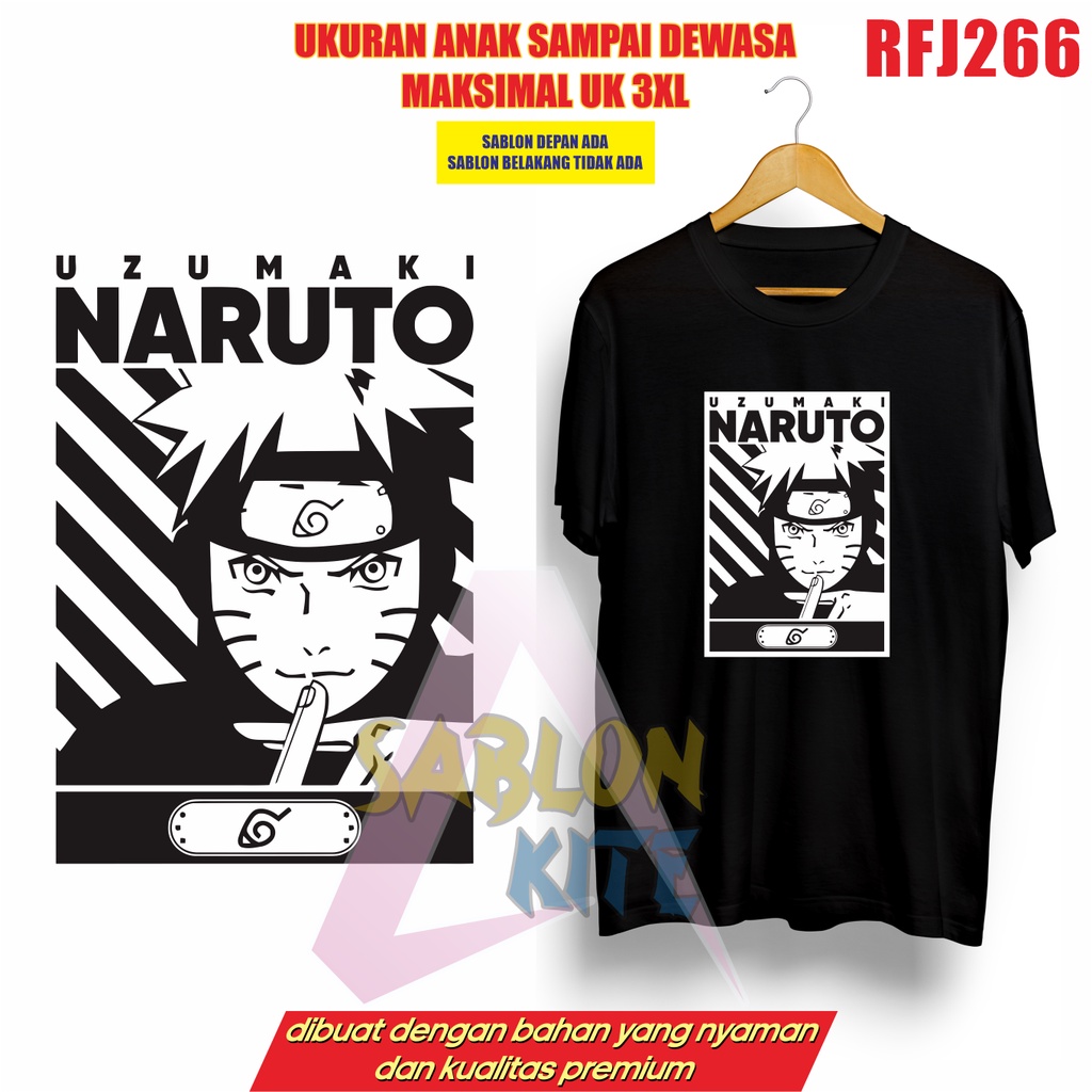 MURAH!!! KAOS KEREN ANIME NARUTO RFJ266