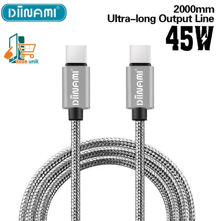 DIINAMI cable Kabel Data / Type-C ke Type-C / USB-C to USB-C / 45W Fast charging / 2 meter  &amp; 3 meter note10 note20 s21 s22 ultra MacBook air CS4686