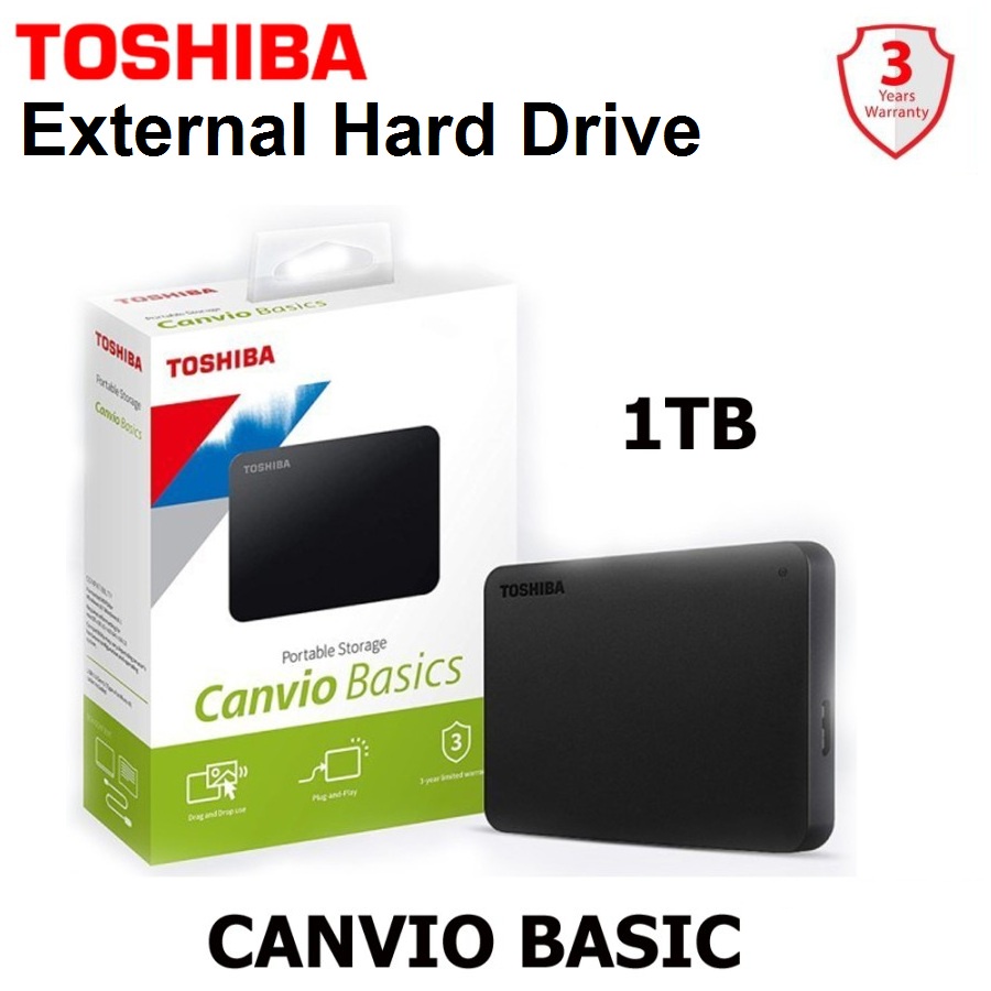 Toshiba 1TB Hard disk External Canvio Basic