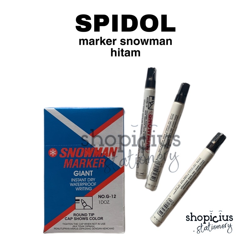 

Spidol marker Permanen Snowman Hitam