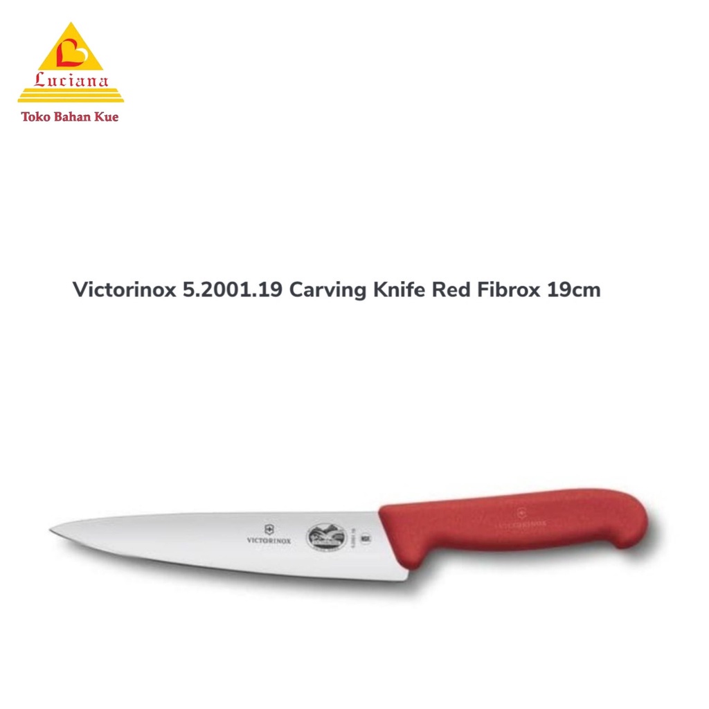 Pisau Carving 19 cm Victorinox 5.2001.19 Red Fibrox Original Swiss