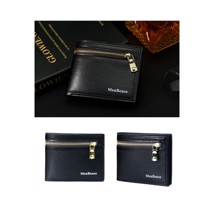 ORIGINAL MENBENSE MEN BENSE F8003 DOMPET UANG LIPAT PRIA WANITA SLETING TEMPAT KOIN BAHAN SINTETIS