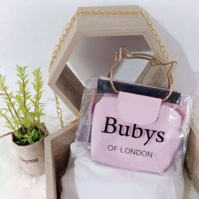 TAS Bubys of London Transparan tas kecil slingbag korea 