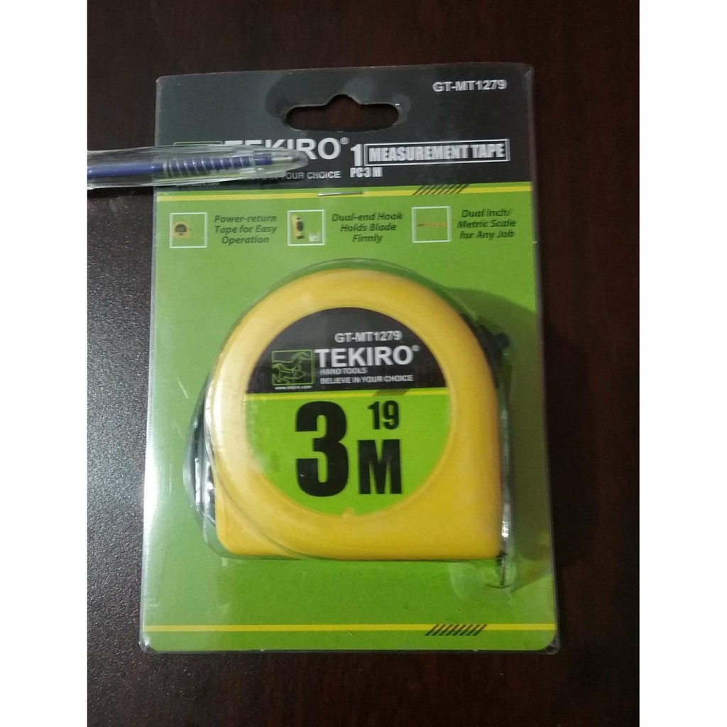 Tekiro Meteran 3 Meter (Kuning Hijau)