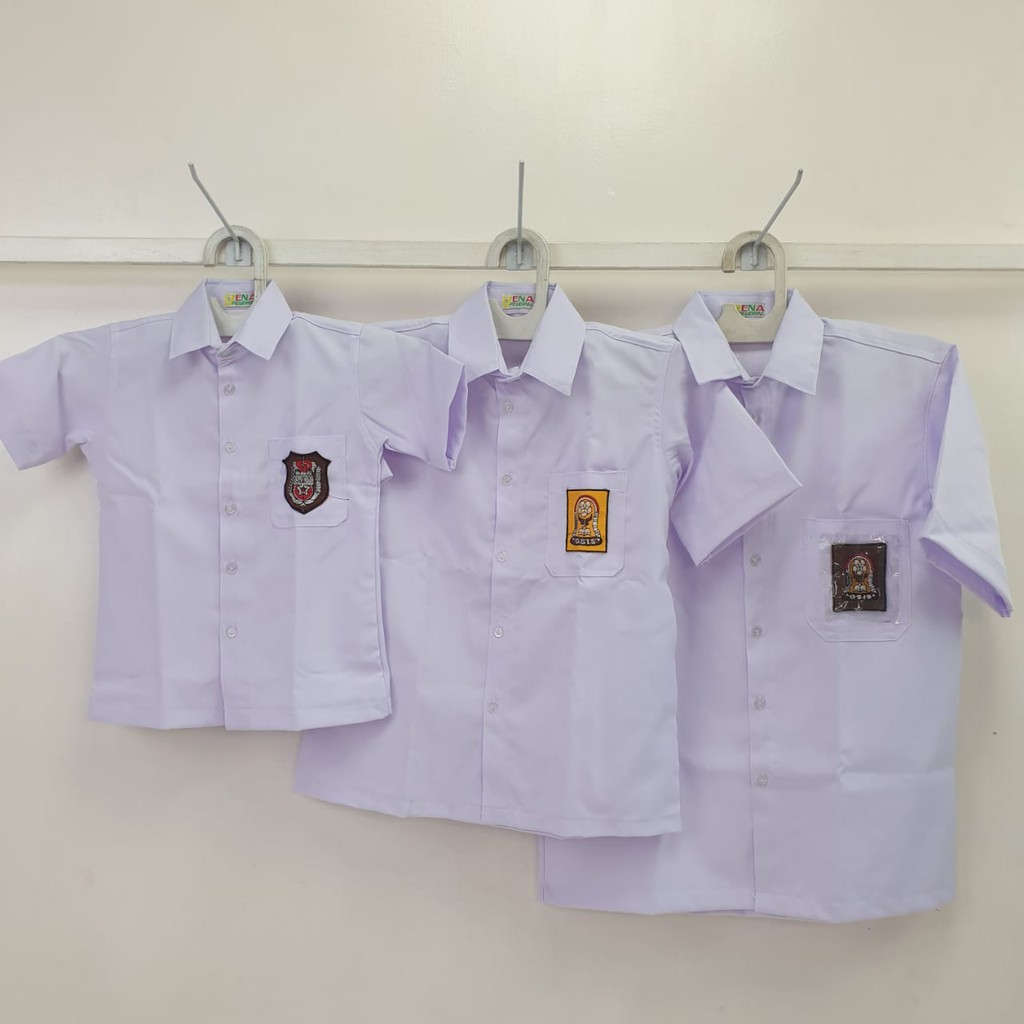 

Seragam DENA AtasaN Kemeja Sekolah Bahan BELLINI SIIP Lengan Pendek Size 4-10
