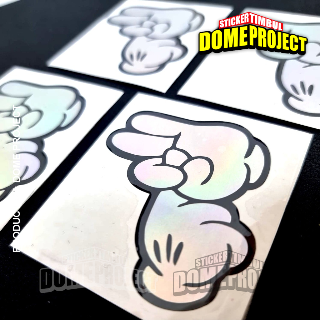 STIKER TANGAN NAKAL MOTOR CUTTING HOLOGRAM BUKAN PRINT