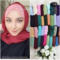 bandana rajut 2 warna KERUT