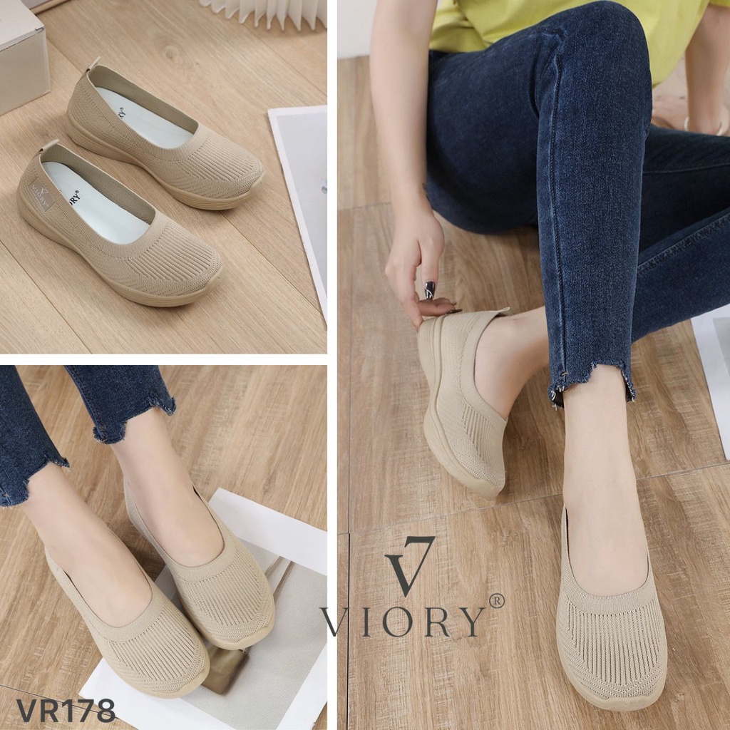 VIORY Sepatu Wanita Flynkit Flat Shoes #VR178 ORIGINAL