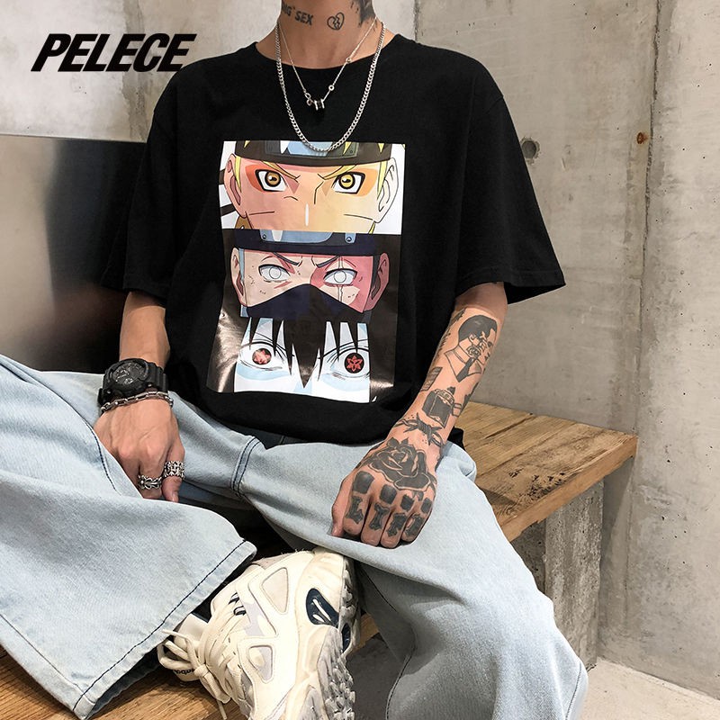 Kaos T shirt Model Longgar Lengan Pendek Print Kartun Kaos T shirt Model Longgar Lengan Pendek Print Kartun
