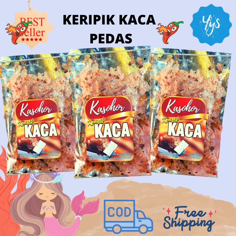 

YYS - KERIPIK KACA PEDAS 100gr Snack Cemilan Anak Jajanan Murah Kerupuk Asin Gurih Renyah Enak Pedes