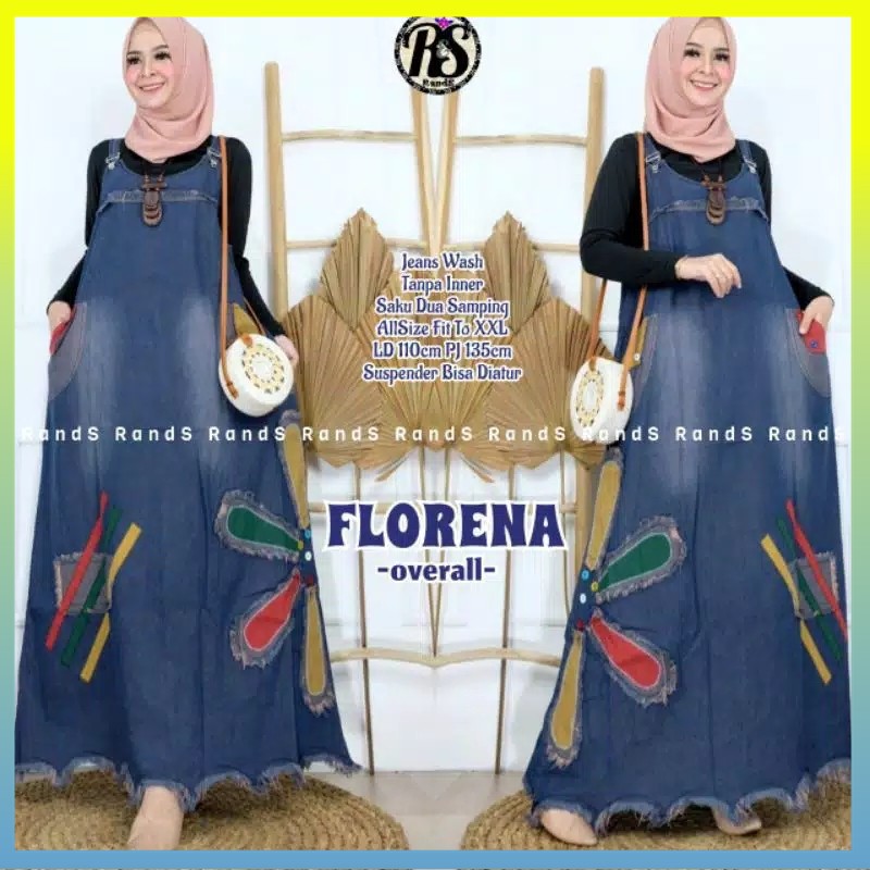 Overall Jeans Jumbo Mat Jeans Wash Fit XXL Baju Atasan Wanita Jumbo Terbaru