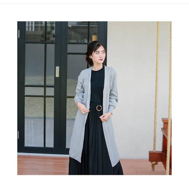 ZAHIRA BALLONI LOONG // Cardigan Wanita Cardigan Murah Rajut Tebal Halus ( bisa Cod ) pembyaran-4