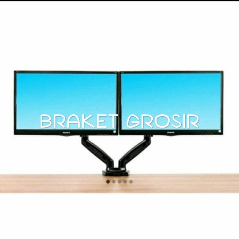 Bracket dual Monitor/breket dual monitor Jepit Meja 2 Monitor NB F160
