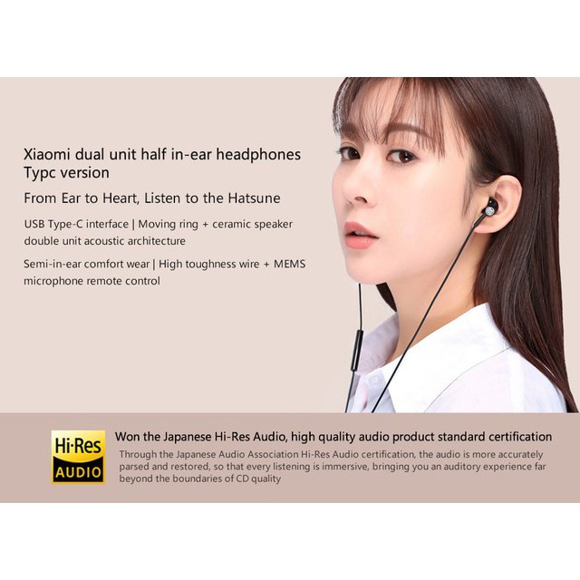 XIAOMI MI DUAL DRIVER EARPHONE HEADSET TYPE C