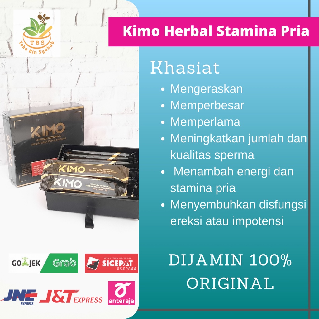 Minuman Serbuk Kopi Ginseng Kimo Tahan Lama Original 1 saset BPOM