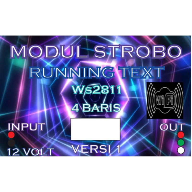 modul strobo text wifi 4baris