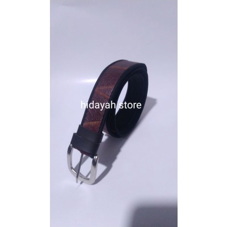 sabuk/gesper kulit sambung ada resleting buat uang