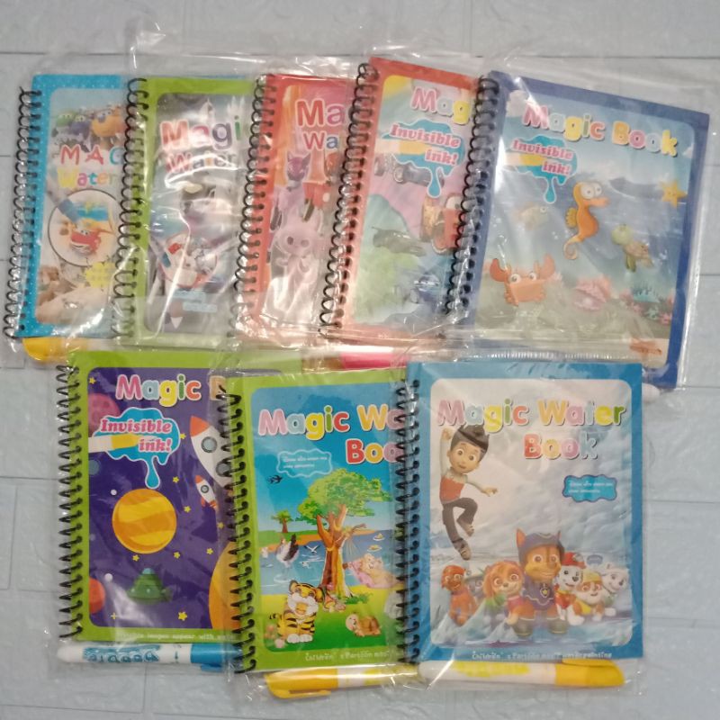 LYSASHOP - MAGIC WATER BOOK / BUKU AJAIB MEWARNAI ANAK GAMBAR MAINAN EDUKASI ANAK-Random Cowok