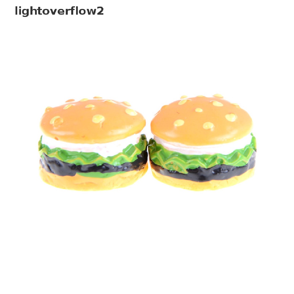 (lightoverflow2) 10pcs Miniatur Hamburger Skala 1: 12 Untuk Dekorasi Rumah Boneka