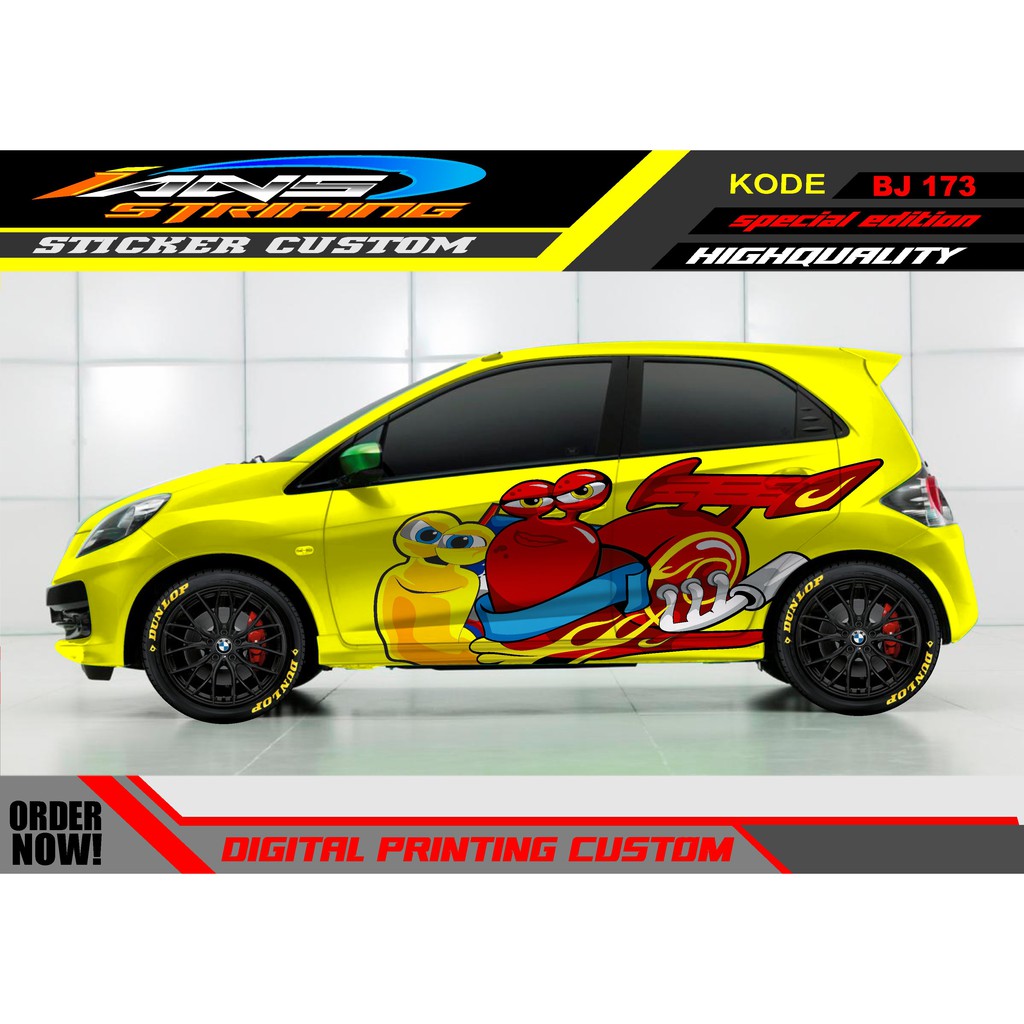 STICKER DECAL HONDA BRIO / STICKER HONDA JAZZ / STICKER DECAL MOBIL JAZZ / DECAL STICKER MOBIL HONDA