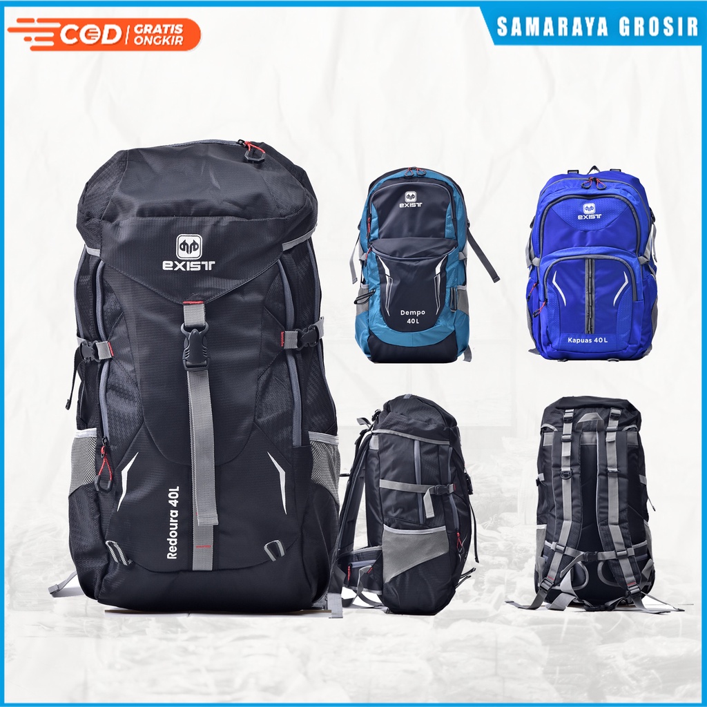 Tas gunung carrier murah 40 Liter outdoor / hiking / camping - tas outdoor pria murah - tas semi gun