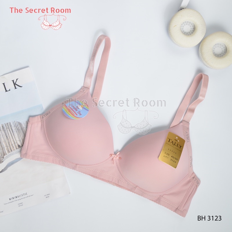 TALLY BRA BH 3123 | ADA LOGO I CUP C | TANPA KAWAT | BUSA TIPIS | SIZE 34 - 40