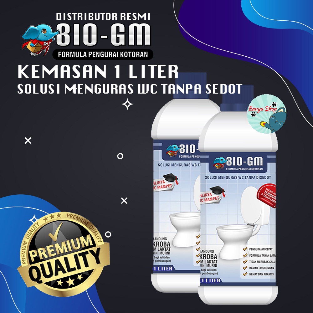 Obat Penguras Septic Tank Penuh WC MAMPET/BAU TERBAIK - Bio GM Solusinya-1 liter