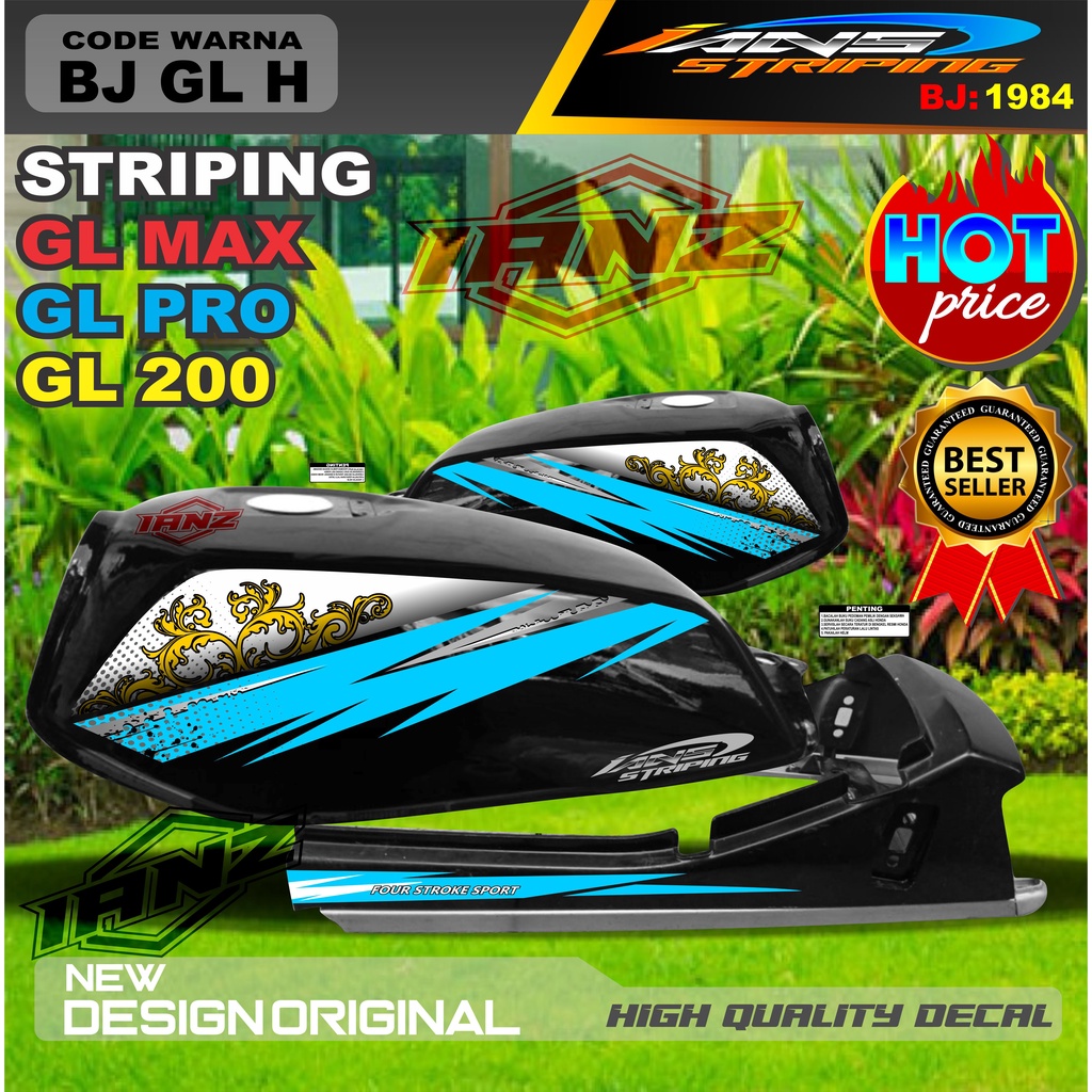 STICKER BODY LIST GL MAX GL PRO GL 100 NEW DESAIN / STIKER GL VARIASI TERBARU / STRIPING GL TERMURAH / COSTUM STRIPING GL TERMURAH