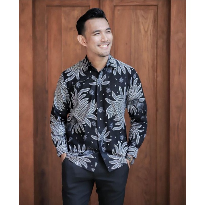 KEMEJA BATIK PRIA LENGAN PANJANG MODERN TERBARU REGULER SIZE M L XL XXL