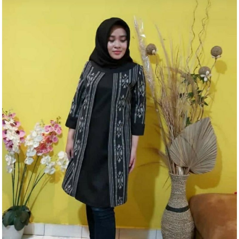 tunik tenun Troso kombinasi layer