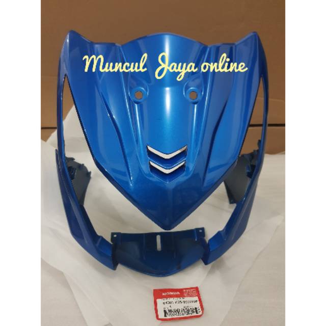 Cover Front Panel Tameng Lampu Depan BeAT Fi 2012-2014 Biru  64301-K25-900VBM