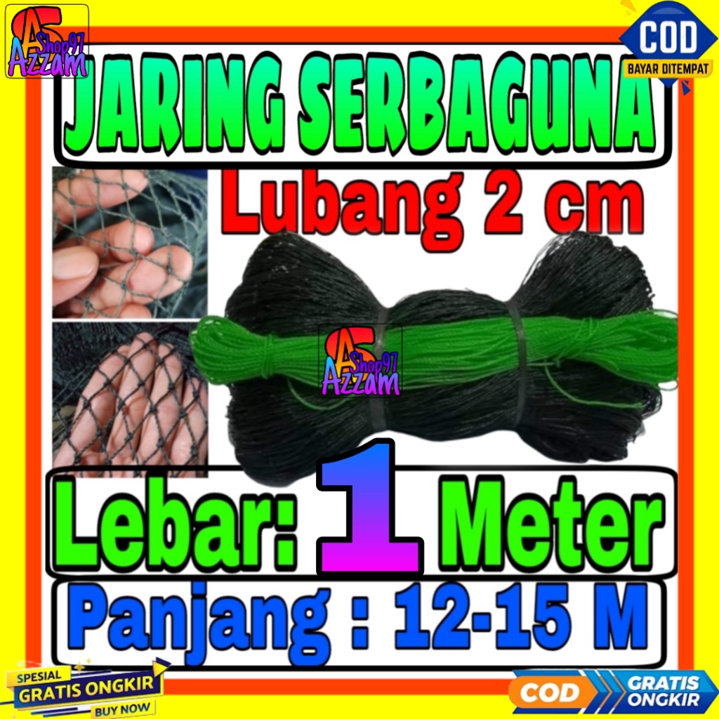 Jaring Ayam Lubang 2 cm Lebar 1 Meter / Jaring Pagar Ayam / Jaring Kandang Ayam / Jaring Pagar Kebun
