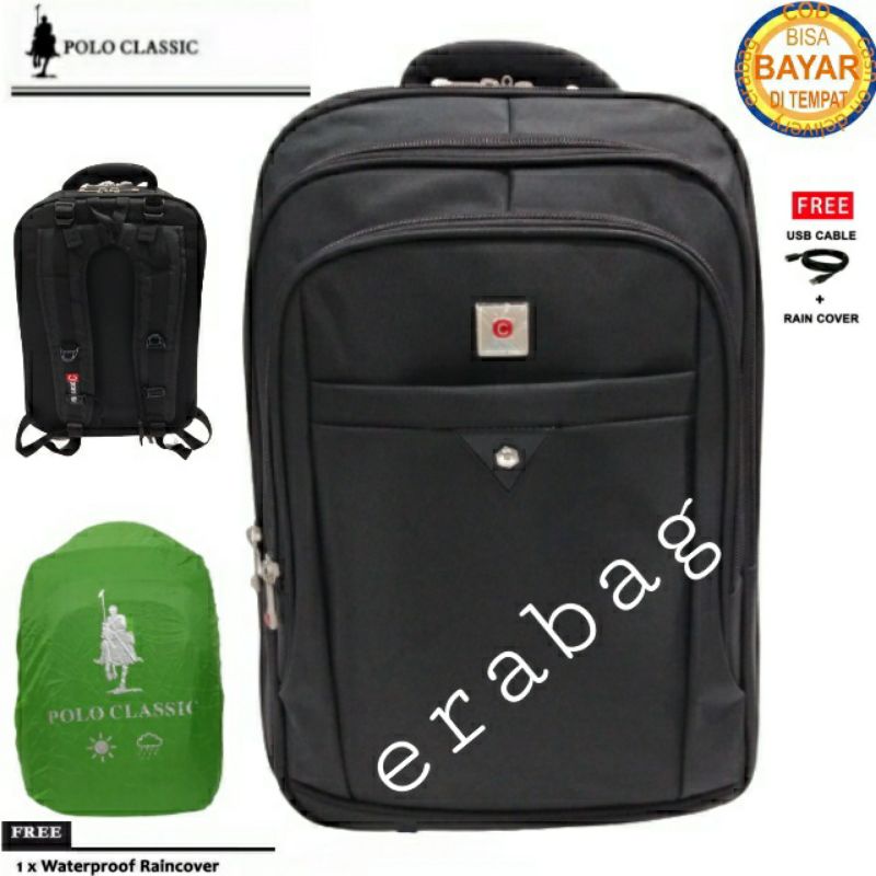 Tas punggung Polo Classic usb port Jumbo 16804