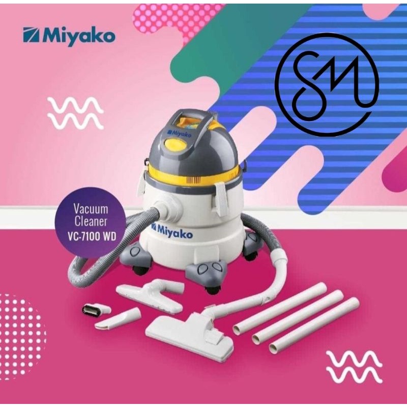 Vacuum Cleaner Miyako VC-7100 wet & Dry penghisap debu VC7100