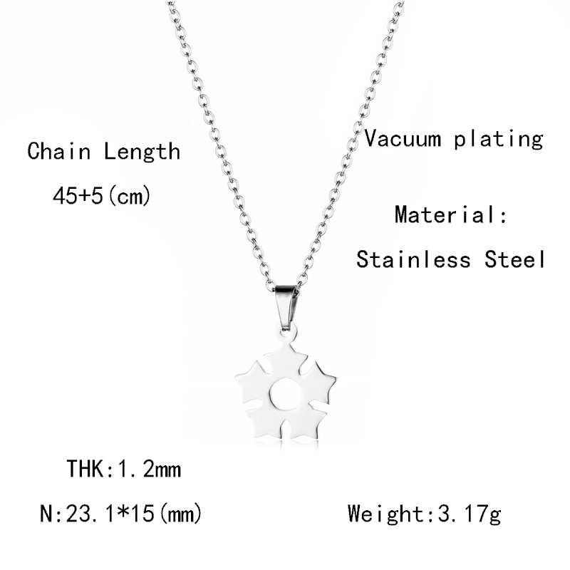 Populer stainless steel lima menunjuk bintang kalung wanita titanium steel XINGX kalung pendek serba