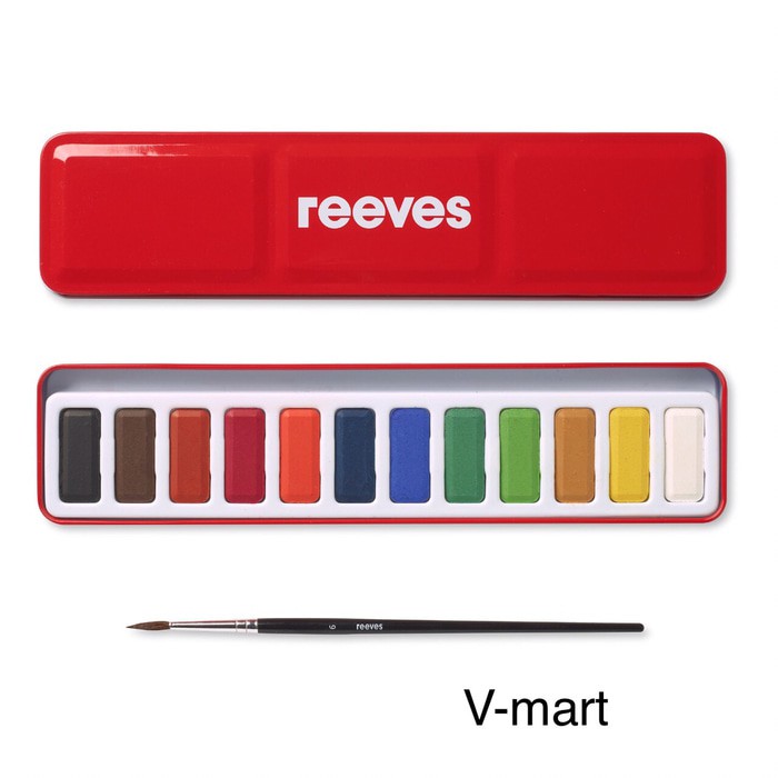 

Ready Stok Reeves water colour metal watercolour 12 warna cat air terakhir