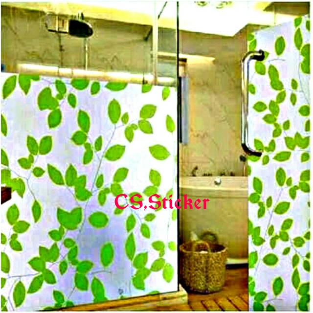 Sticker kaca motif,stiker kaca polos & kaca film,stiker kaca motif daun ijo
