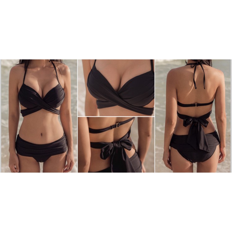 bikini pakaian renang pantai wanita 1 set