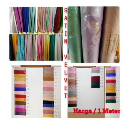 Bahan - Kain Satin Velvet / Kain Satin Velvet/2 meter