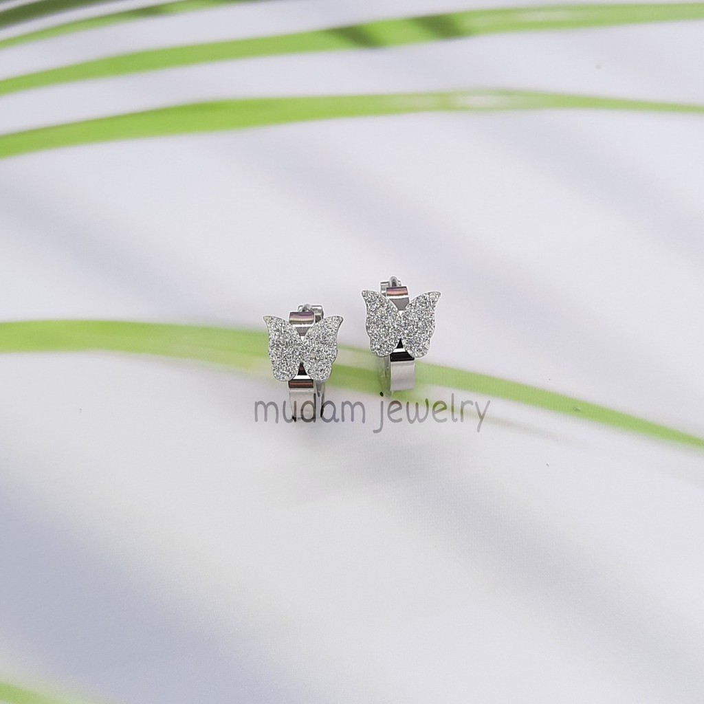 Antng Jepit Titanium Kupu-Kupu Polos Swasa Untuk Anak dan Dewasa Warna Rosegold, Gold dan Silver
