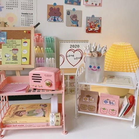 Korea Rak Penyimpanan 2 Lapis/ Rak Susun/Rak penyimpanan