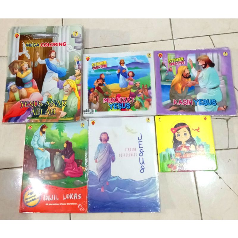 OBRAL BUKU ANAK KRISTIANI / BUKU COLORING KRISTIANI / BUKU ANAK-ANAK KRISTEN / MUKJIZAT YESUS / KASI