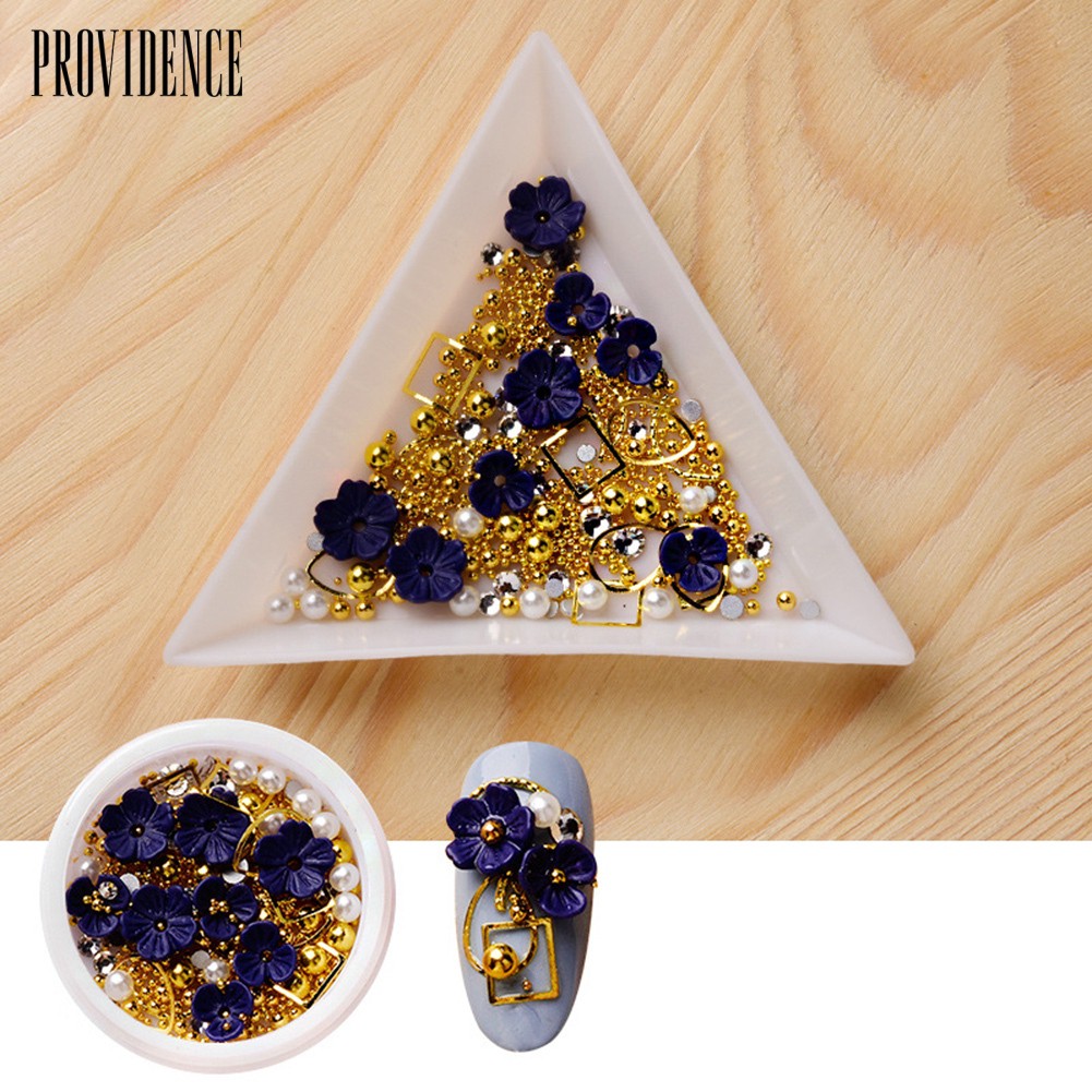 Providence Shell Flower Bead Rhinestone Mixed 3D Nail Art Sequin DIY Manicure Jewelry