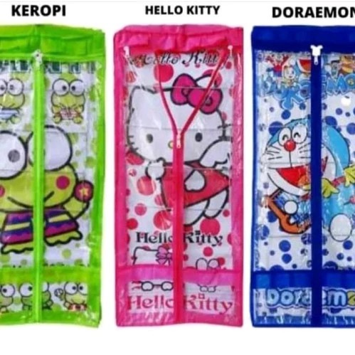 RAK JILBAB GANTUNG | RAK TEMPAT HIJAB KERUDUNG GANTUNG KARAKTER MURAH SERBAGUNA DORAEMON HELLO KITTY