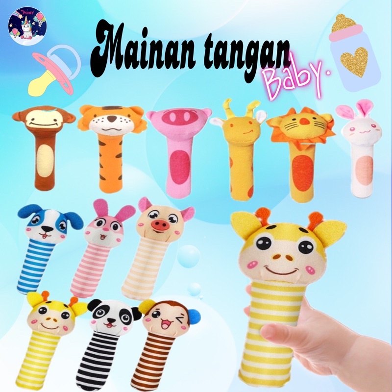 Mainan Tangan Bayi Bunyi /Toy stick / Baby hand Rattle / mainan babi / mainan anak